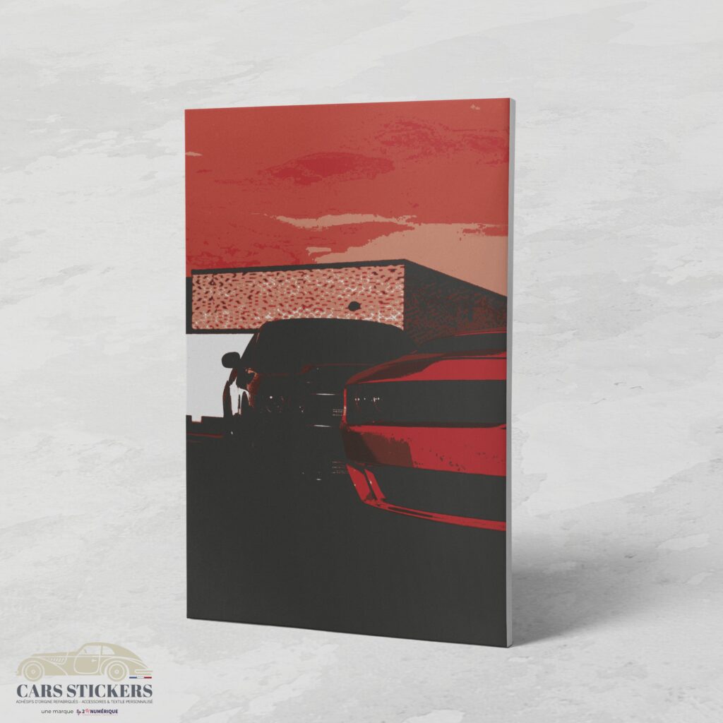 Cadre DODGE CHARGER - Rouge & Noir